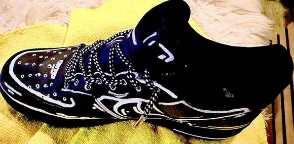 Nike Air Force 1 Custom 'Cartoon' Sketch Black White Outline - Picture 4 of 4